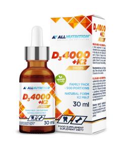 Allnutrition - Vit D3 4000 + K2 Drops - 30 ml.