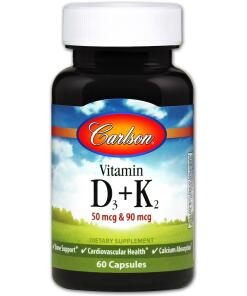 Carlson Labs - Vitamin D3 + K2 - 60 caps