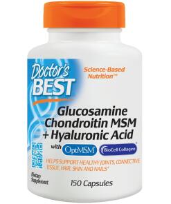 Doctor's Best - Glucosamine Chondroitin MSM + Hyaluronic Acid - 150 caps