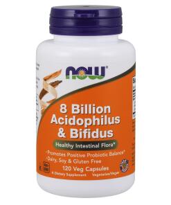 NOW Foods - 8 Billion Acidophilus & Bifidus - 120 vcaps