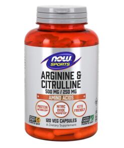 NOW Foods - Arginine & Citrulline - 120 vcaps