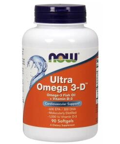 NOW Foods - Ultra Omega 3-D with Vitamin D-3 - 90 softgels