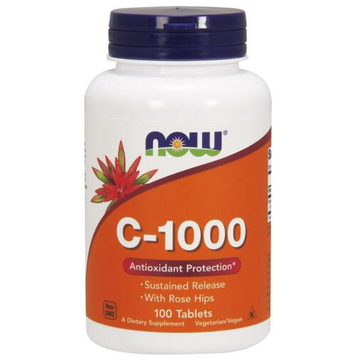 NOW Foods - Vitamin C-1000 with Rose Hips - Sustained Release - 100 tabs