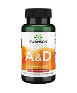 Swanson - Vitamins A & D - 250 softgels