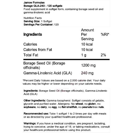 Borage GLA-240 - 120 softgels