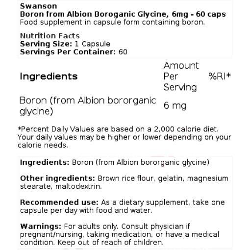 Boron from Albion Boroganic Glycine