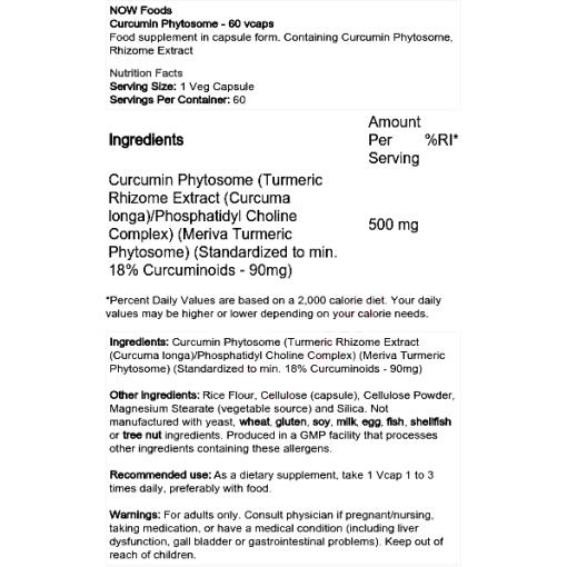 Curcumin Phytosome - 60 vcaps