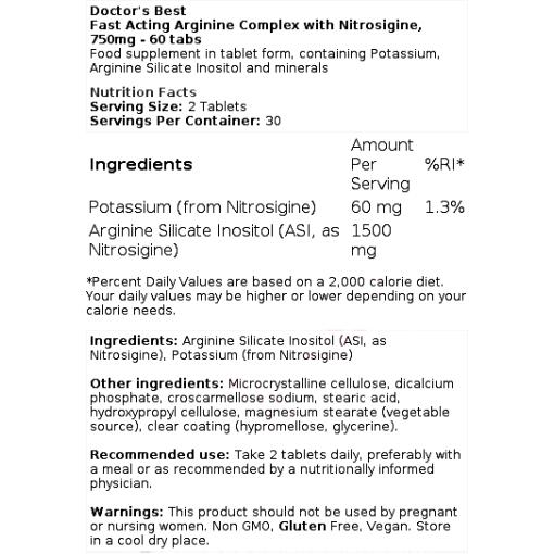 Fast Acting Arginine Complex with Nitrosigine