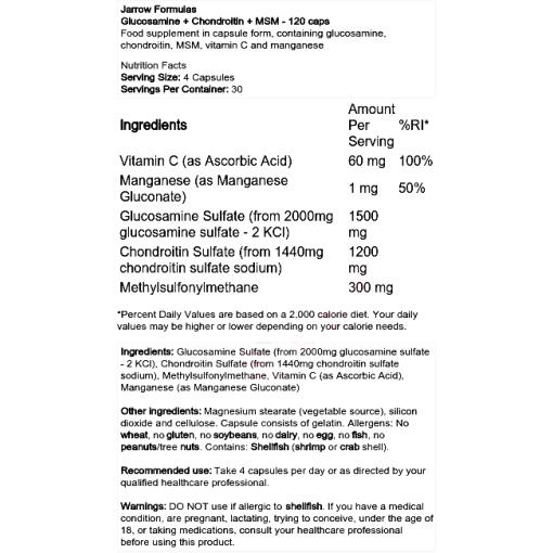 Glucosamine + Chondroitin + MSM