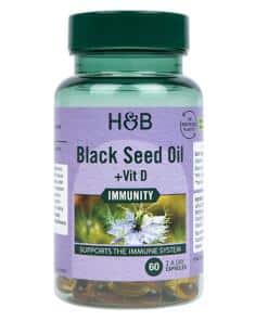 Holland & Barrett - Black Seed Oil + Vit D - 60 caps