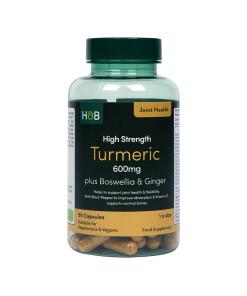 Holland & Barrett High Strength Turmeric 600mg plus Boswellia & Ginger 90 Capsules