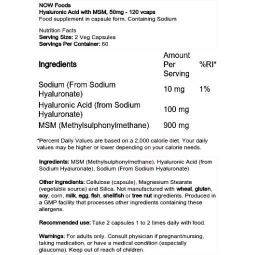 Hyaluronic Acid with MSM