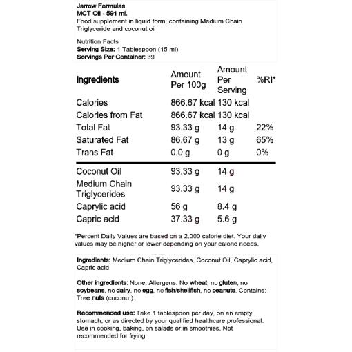 MCT Oil - 591 ml.