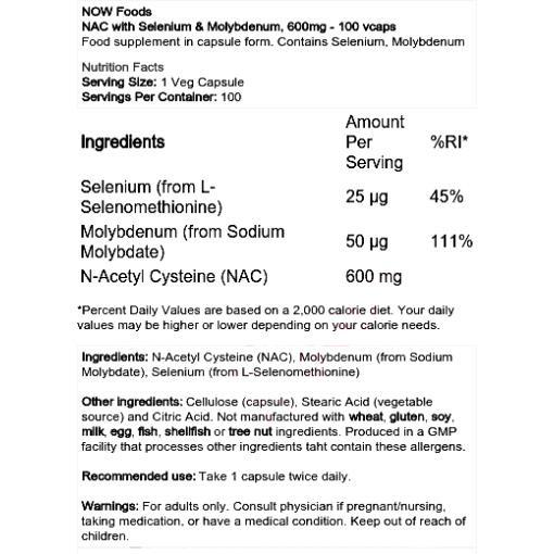 NAC with Selenium & Molybdenum