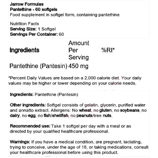 Pantethine - 60 softgels