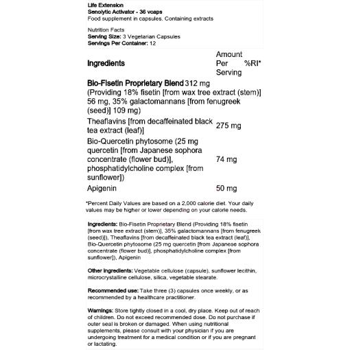 Senolytic Activator - 36 vcaps