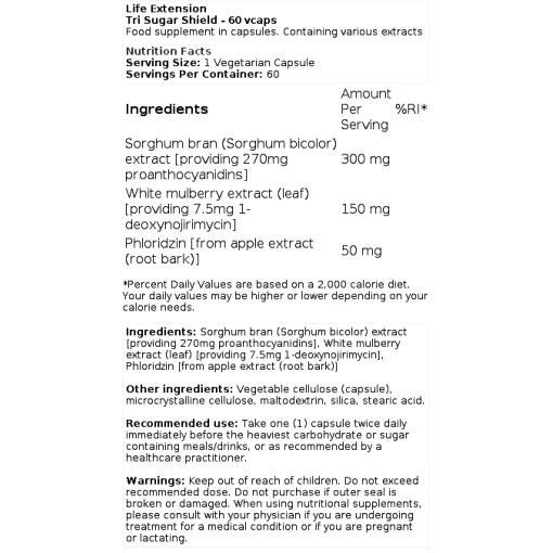 Tri Sugar Shield - 60 vcaps