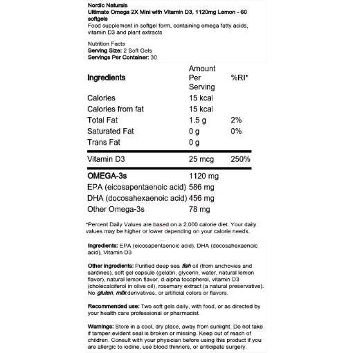 Ultimate Omega 2X Mini with Vitamin D3