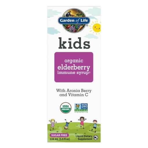 Garden of Life - Kid's Organic Elderberry Immune Syrup - 116 ml.