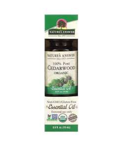 Nature's Answer - 100% Pure Cedarwood Organic Essential Oil - 15 ml.