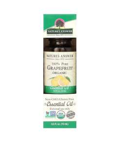 Nature's Answer - 100% Pure Grapefruit Organic Essential Oil - 15 ml.