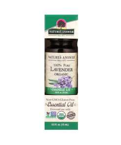 Nature's Answer - 100% Pure Lavender Organic Essential Oil - 15 ml.