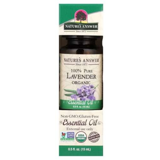 Nature's Answer - 100% Pure Lavender Organic Essential Oil - 15 ml.