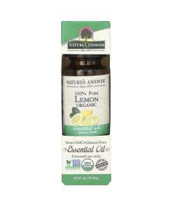 Nature's Answer - 100% Pure Lemon Organic Essential Oil - 15 ml.