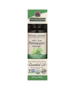 Nature's Answer - 100% Pure Peppermint Organic Essential Oil - 15 ml.