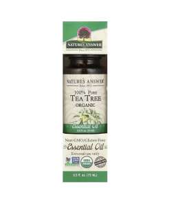 Nature's Answer - 100% Pure Tea Tree Organic Essential Oil - 15 ml.