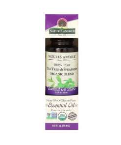 Nature's Answer - 100% Pure Tea Tree & Spearmint Organic Blend Essential Oil - 15 ml.