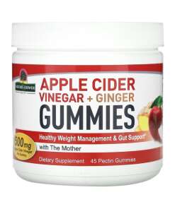 Nature's Answer - Apple Cider Vinegar + Ginger Gummies - 45 pectin gummies