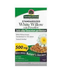 Nature's Answer - White Willow with Feverfew - 60 vcaps