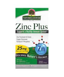 Nature's Answer - Zinc Plus - 60 vcaps