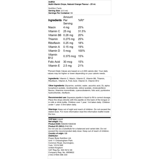 naturlig appelsinsmag - 25 ml.