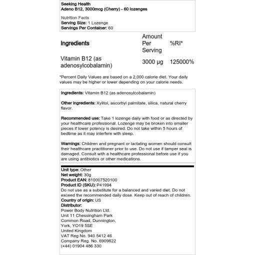 3000 mcg (Kirsebær) - 60 sugetabletter