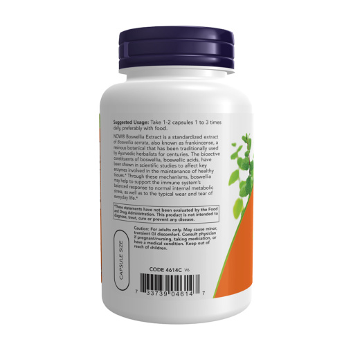 NOW Foods - Boswellia Extract Plus Turmeric Root Extract, 250mg - 120 vcaps - Image 3