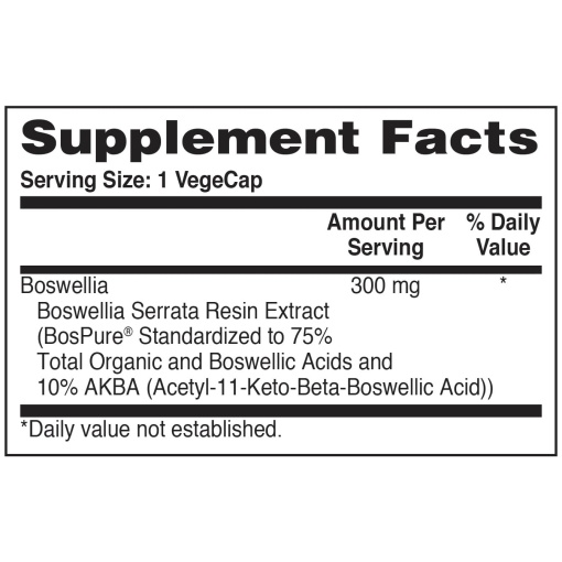 Health Through Nutrition - Boswellia Natural BosPure, 300 mg - 60 Veggie Caps - Image 3