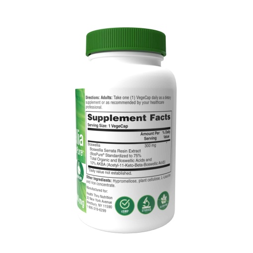 Health Through Nutrition - Boswellia Natural BosPure, 300 mg - 60 Veggie Caps - Image 4