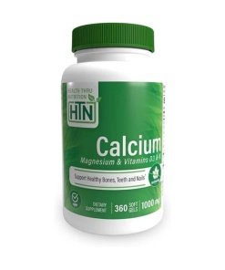 Calcium med magnesium og vitaminerne D3 og K - 360 softgels