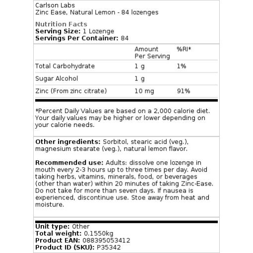 Natural Lemon - 84 pastiller