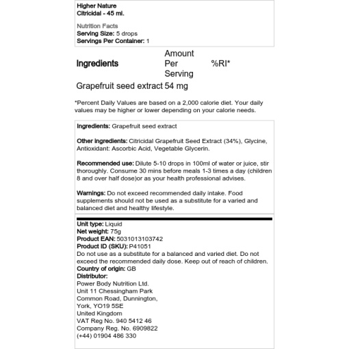 Higher Nature - Citricidal - 45 ml - Image 2