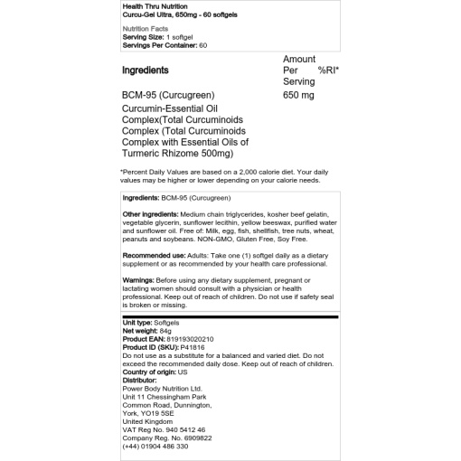 650mg - 60 softgels
