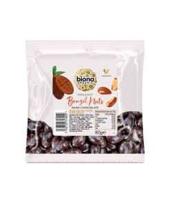 Mørk chokoladeovertrukne paranødder - 80 g