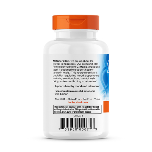 Doctor's Best - 5-HTP, 100mg - 60 vcaps - Image 3