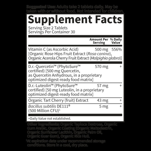 Garden of Life - Dr. Formulated Quercetin to Lower Uric Acid - 60 Tablets - Image 2
