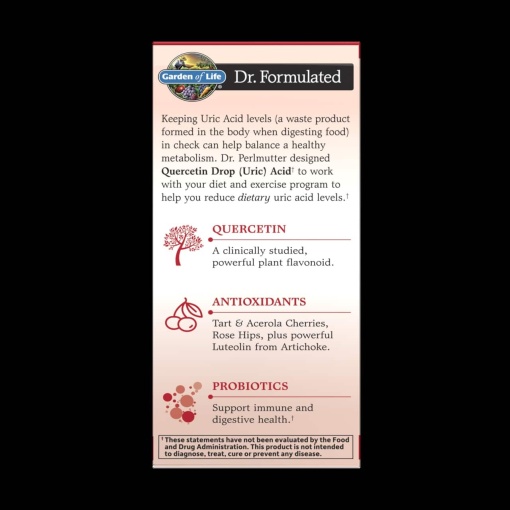 Garden of Life - Dr. Formulated Quercetin to Lower Uric Acid - 60 Tablets - Image 3