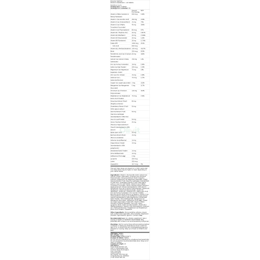 EVLution Nutrition - Multivitamin for Women - 120 Tablets - Image 2