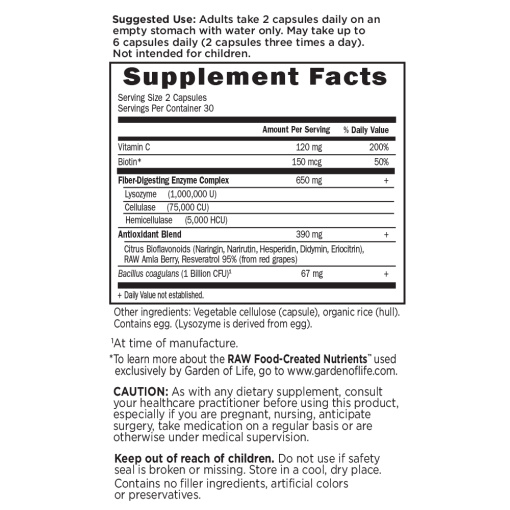 Garden of Life - Flora Rens 60 Capsules - Image 2