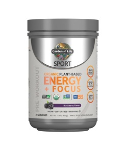 SPORT Økologisk plantebaseret energi + Fokus Brombær 432 g pulver